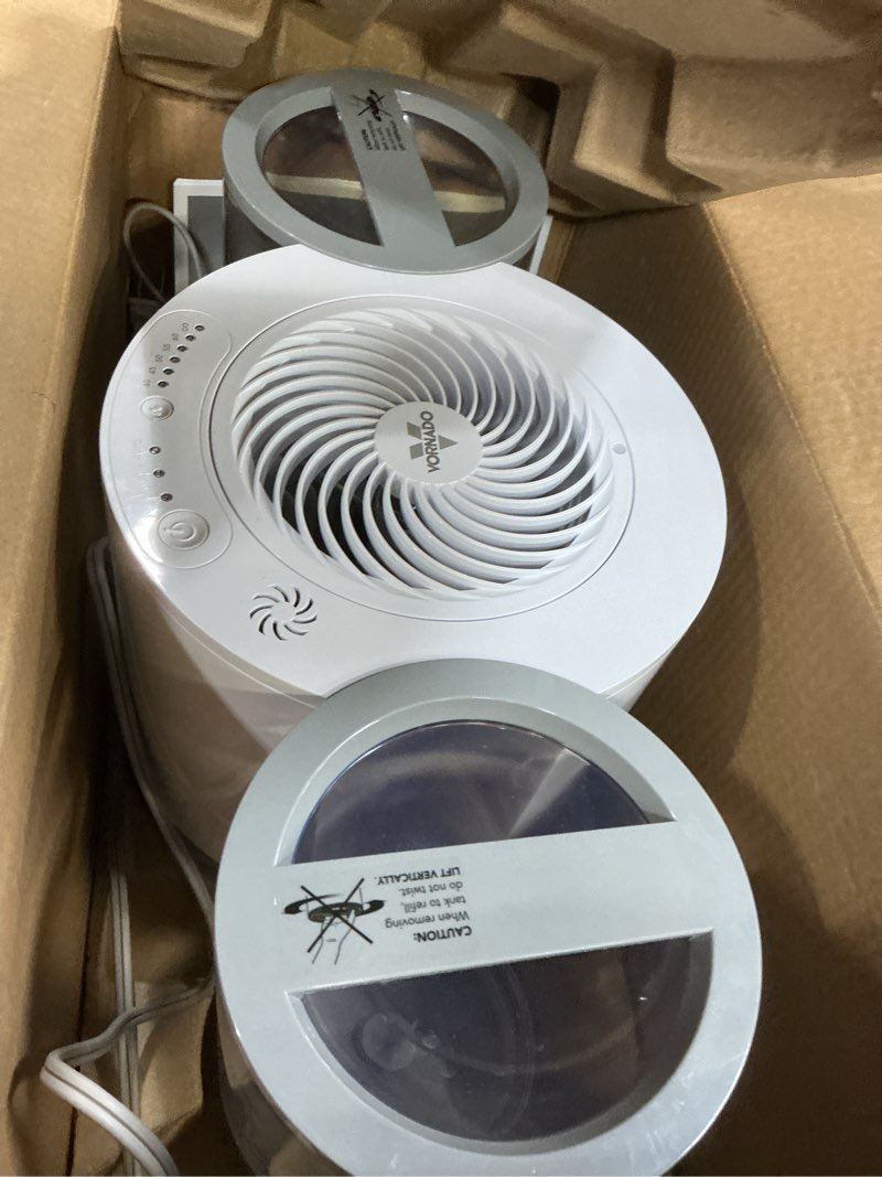 Condition photo showing As Is for Vornado EV200 Evaporative Whole Room Humidifier with SimpleTank, 1.5 Gallon Capacity, White, EV200 - 1.5 gallon EV200 - 1.5 gallon Humidifier