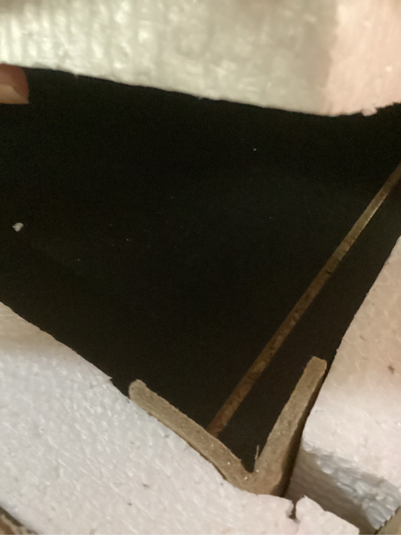 Condition photo showing Good Condition for GarveeHome TV Stand with Storage Cabinet for TV Up to 55 in, Modern Entertainment Center with Storage Cabinet, Fits Into 36 in Electric Fireplace,Black (Not Include Fireplace)