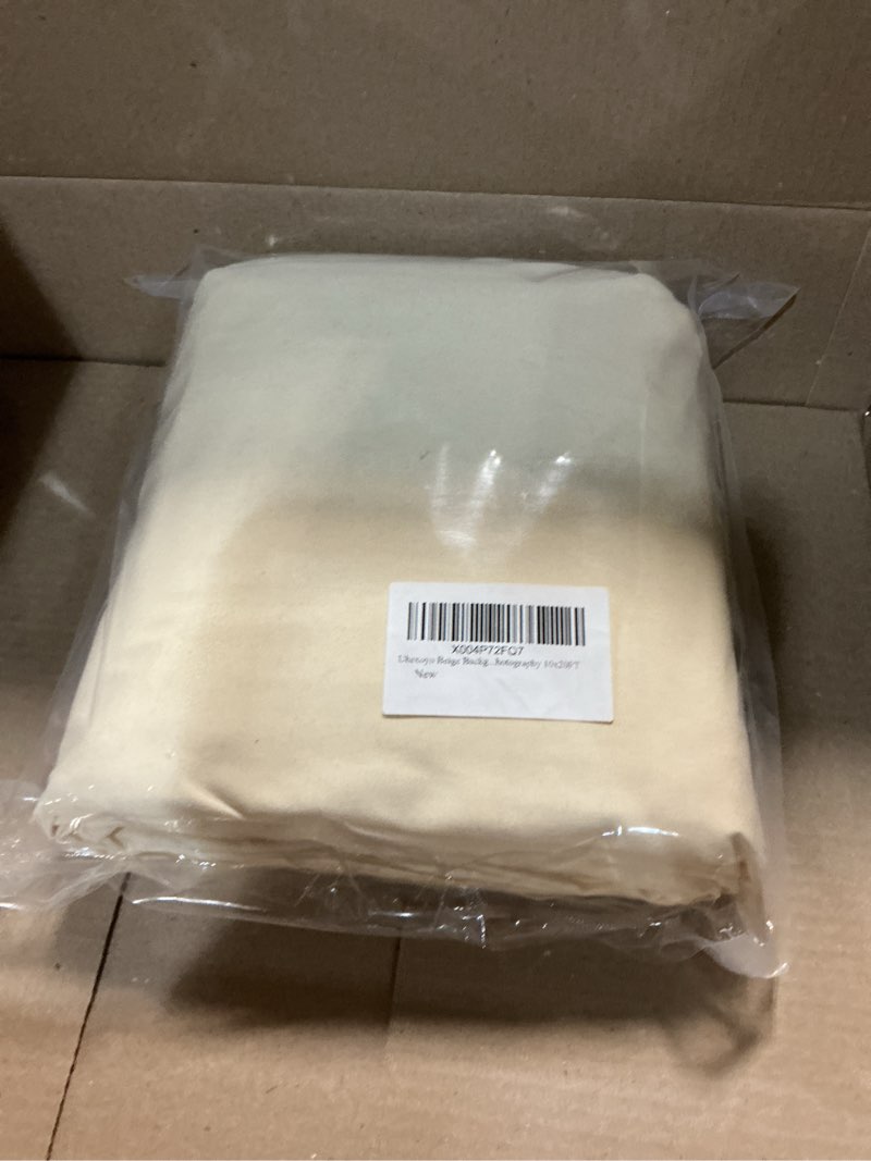 Condition photo showing New/Like New for Beige Background for Photography, Photobooth Professional Photo Backdrop Curtains, Studio Portrait Video Teams Photo op Backdrop Solid Color Backdrops for Photography 10x20FT 10x20FT Beige