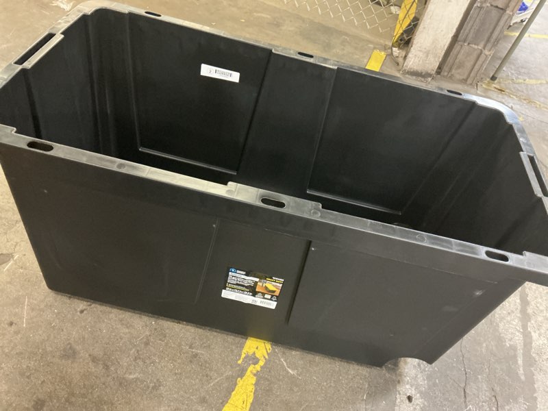 Condition photo showing As Is for Project Source Heavy Duty Rolling Tote 75 gal 