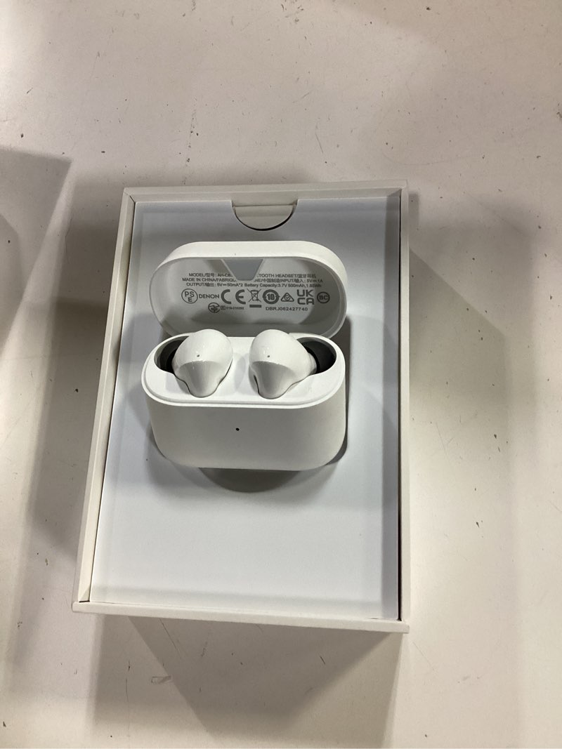 Condition photo showing Good Condition for denon ah-c830ncw active noise cancelling earbuds, 24-hr battery life, in-ear wireless earphones with