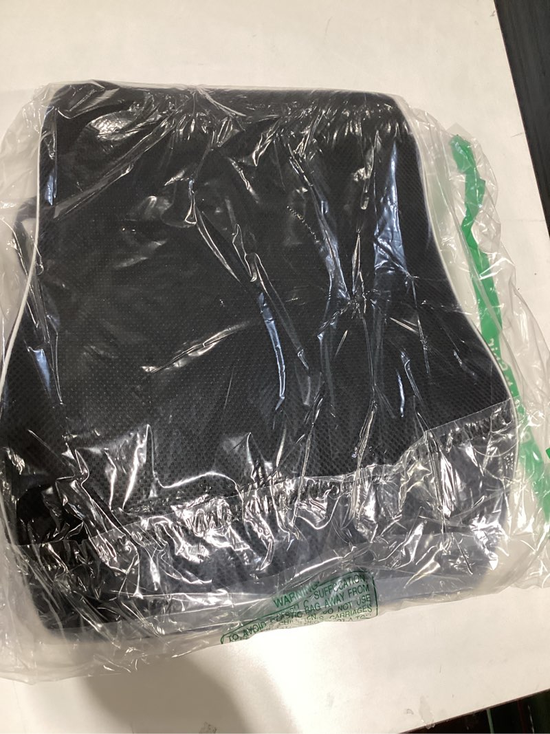 Condition photo showing As Is for lumbar support pillow for office chair, office home essentials,gifts for mom,dad, back support pillow for car, chair cushions,back pain relief improve posture,mesh cover double adjustable straps lumbar pillow/black 3d mesh