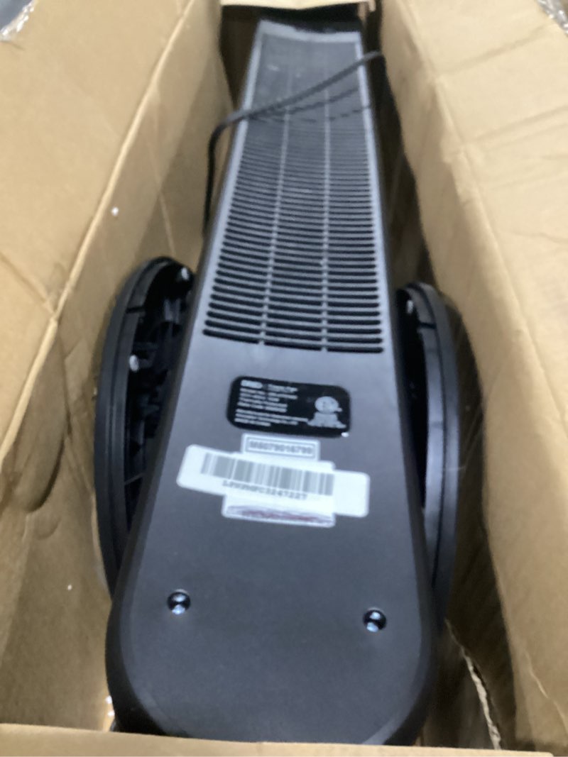 Condition photo showing As Is for Dreo Tower Fan for Bedroom, 90° Oscillating Standing Fan, 30ft far, 28dB Quiet for Sleep, 6 Speeds, 4 Modes, 12H Timer, 42 Inch, Bladeless, Remote, for Home, Office, Room, Cruiser Pro T1 Black Standard Fan
