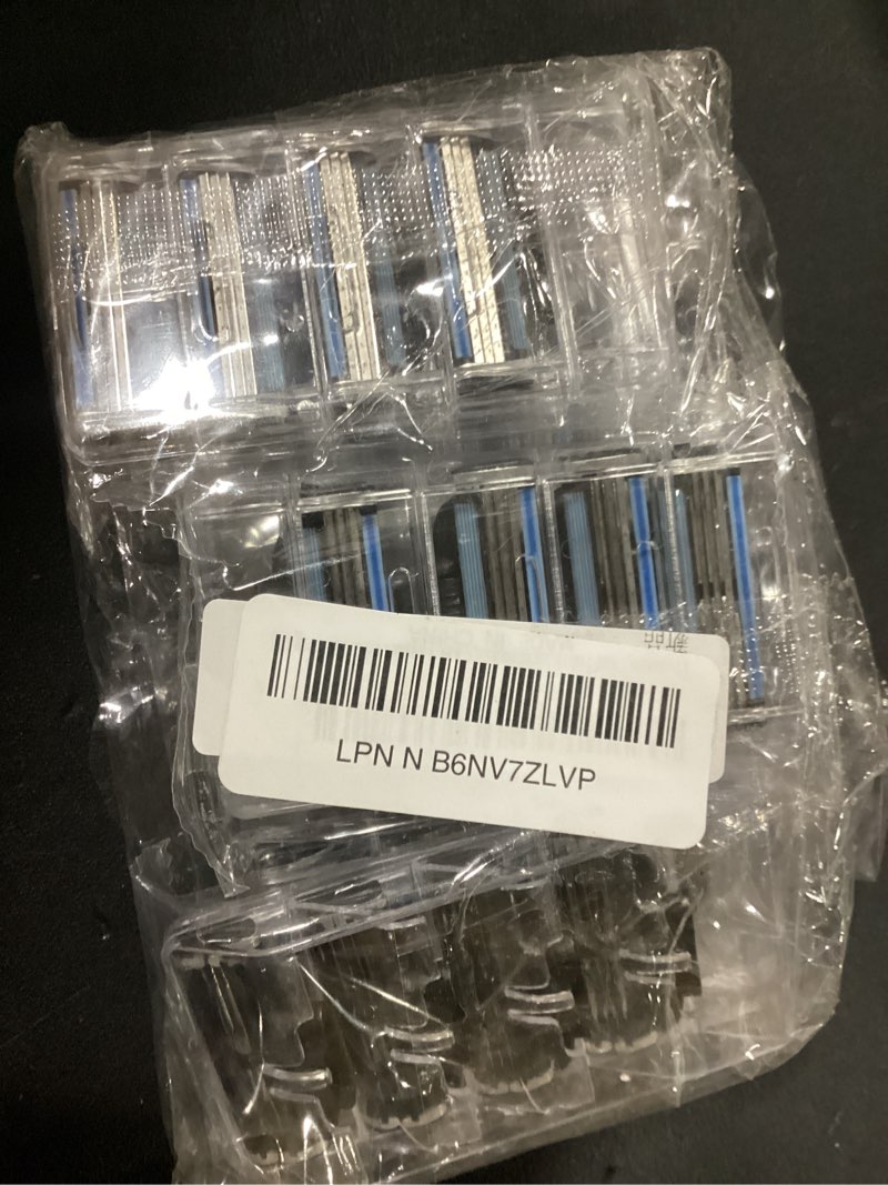 razor refills for men,razor blade refills for men - 24pcs compatible with razor blades refills with mach3 razors, dual lubrication blades for extra close & comfortable shave