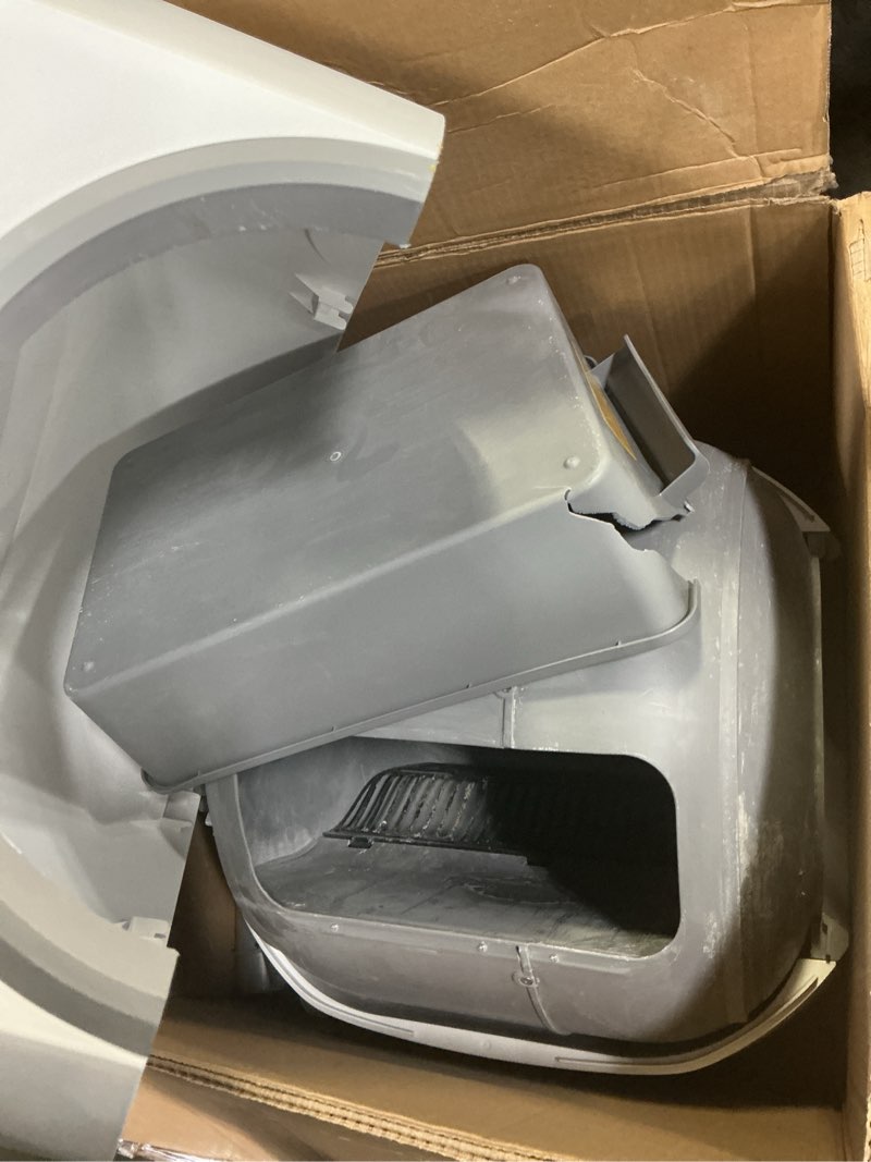 Condition photo showing As Is for Automatic Litter Box, Self Cleaning Litter Box, Odor Control, 90L Large Capacity with APP Control and Safety Sensor, Ellenpent, for Multiple Cats, Large Cat, with 3 Rolls Garbage Bags