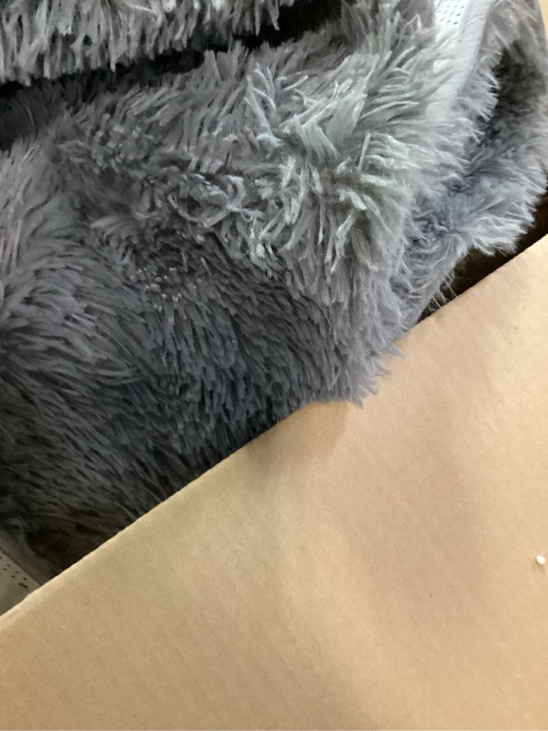 Condition photo showing Good Condition for 5X8 Ultra Soft Rug for Living Room, 5X8 Fluffy Shag Area Rug for Bedroom, Modern Shaggy Carpets Fuzzy Rug for Teens Dorm Nursery Home Decor Aesthetic, Upgrade Anti-Skid Durable, Grey Grey 5' x 8' (Rectangular)