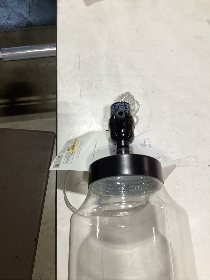 Condition photo showing As Is for noo shade casual fillable small lamp base clear - threshold™: glass accent, no assembly required, ul listed