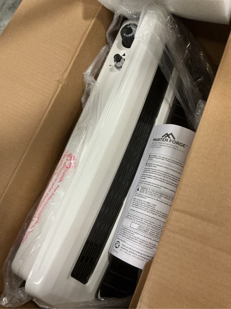 Condition photo showing As Is for Master Forge 30000 -BTU Wall -Mount Indoor Natural gas or liquid propane Vent-Free