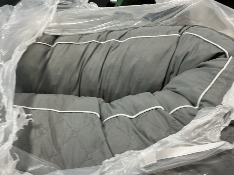 Condition photo showing Good Condition for YZ HOME Long Body Pillow for Adults - Firm Body Pillow Insert with Shredded White Memory Foam, Adjustable Height, Soft Support for Side Sleeping, Pregnant Women, Washable (Grey, 20x54 Inch) Grey 20x54 Inch