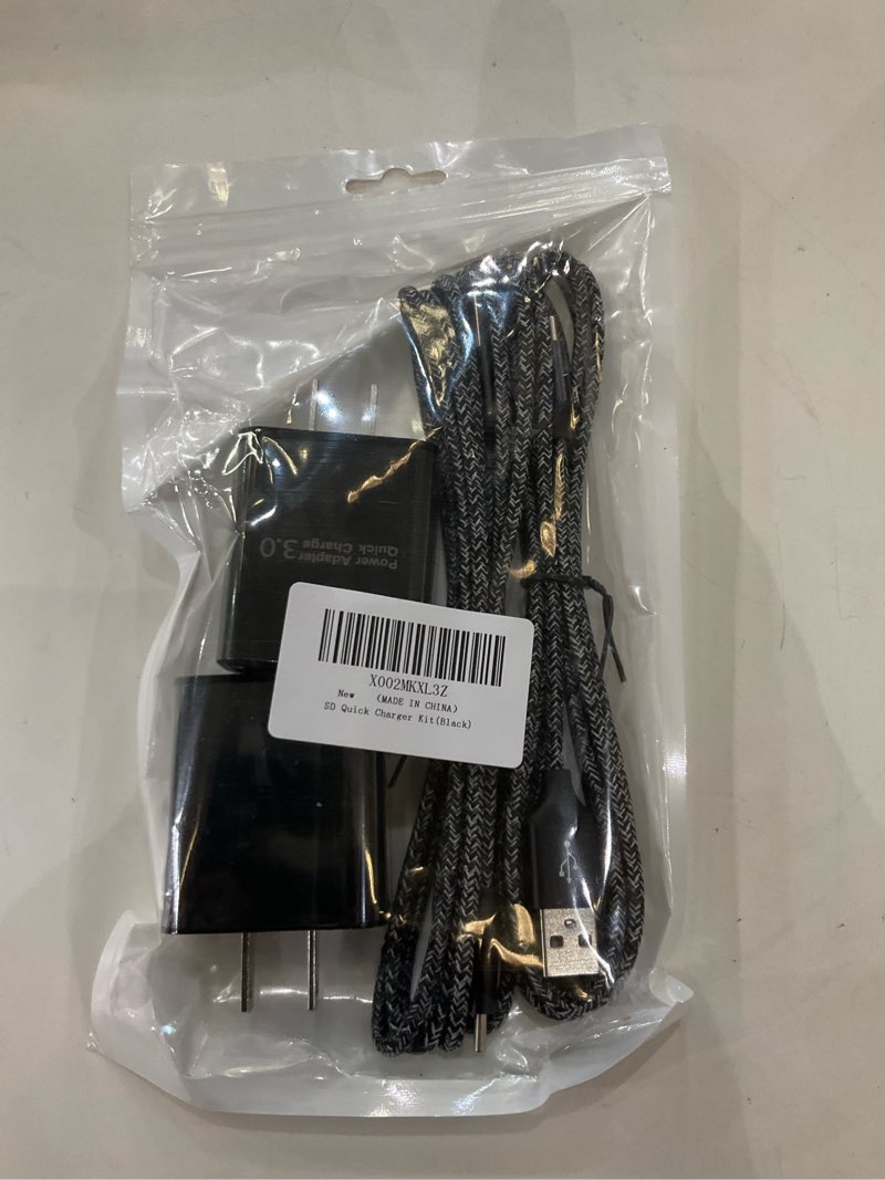Condition photo showing item condition for adaptive fast charger for samsung galaxy s25 s24 s23 s22 s22+ s22 ultra s21 s20 fe s20+ s10 s9 a21 a51 a71 a11 a10e a16 a15 a56 note 20 ultra, 18w quick charge wall charger type c fast charging cable 2-pack black