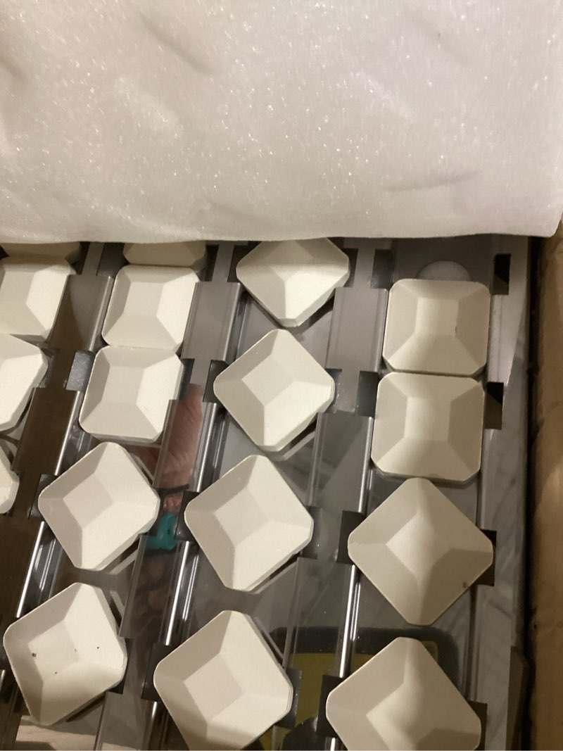 Condition photo showing Good Condition for gassaf ceramic briquettes replacement for lynx l27, l30, cs30 gas grill, set of 50 pcs briquettes.even heat distribution, reusable lava rock alternative, long lasting 2 x 2 x 0.7