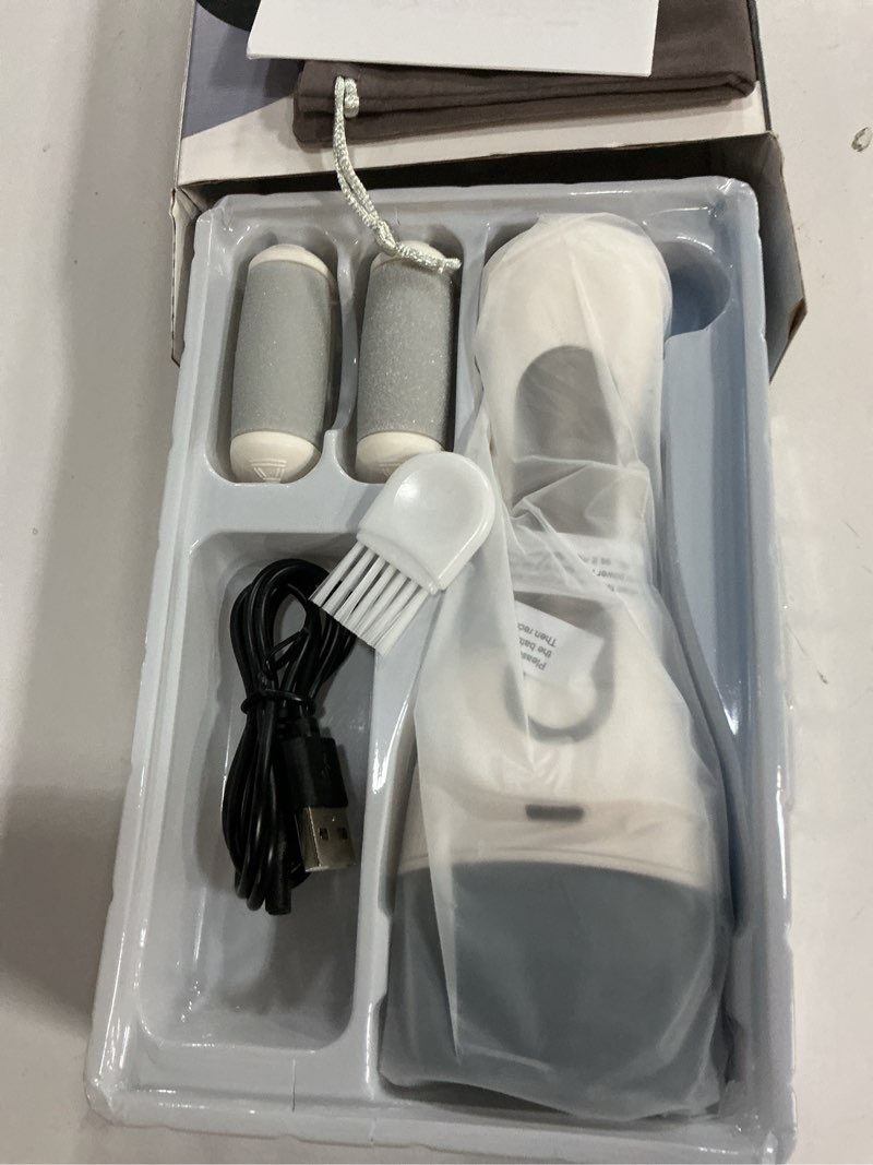 Condition photo showing New/Like New for electric callus remover for feet - fsa eligible - portable rechargeable electric foot files with 3 heads - pedicure kit for dry dead hard cracked skin 1 count (pack of 1)