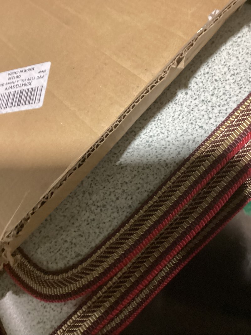 Condition photo showing New/Like New for PVC 110V Heated Floor Mat Heater for Foot Warmer Under Desk 48 x 20 Inch Carbon Crystal Wood Stripe Electric Heating Carpet Pad Energy Saving Indoor Heated Rug for Home Office House Gray 48 x 20 Inch Grey