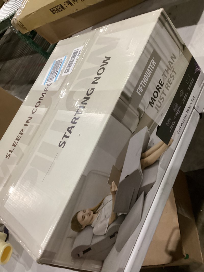 Condition photo showing New/Like New for 9pcs orthopedic bed wedge pillow set for after surgery recovery, body positioners for back and leg pain relief, adjustable memory foam comfort for sitting up in bed, ideal for adult acid reflux & gerd