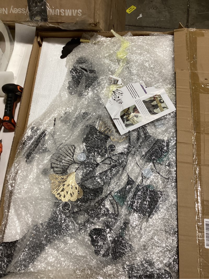 QXSXKJ 3D Metal Wall Art Decor for Living Room Large Modern Wall Sculptures Gold, 59'' Metal Wall-mo