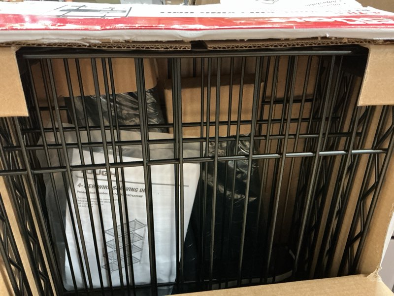 Condition photo showing Good Condition for hyper tough 4 tier wire shelf unit, black, 1400 lb. capacity