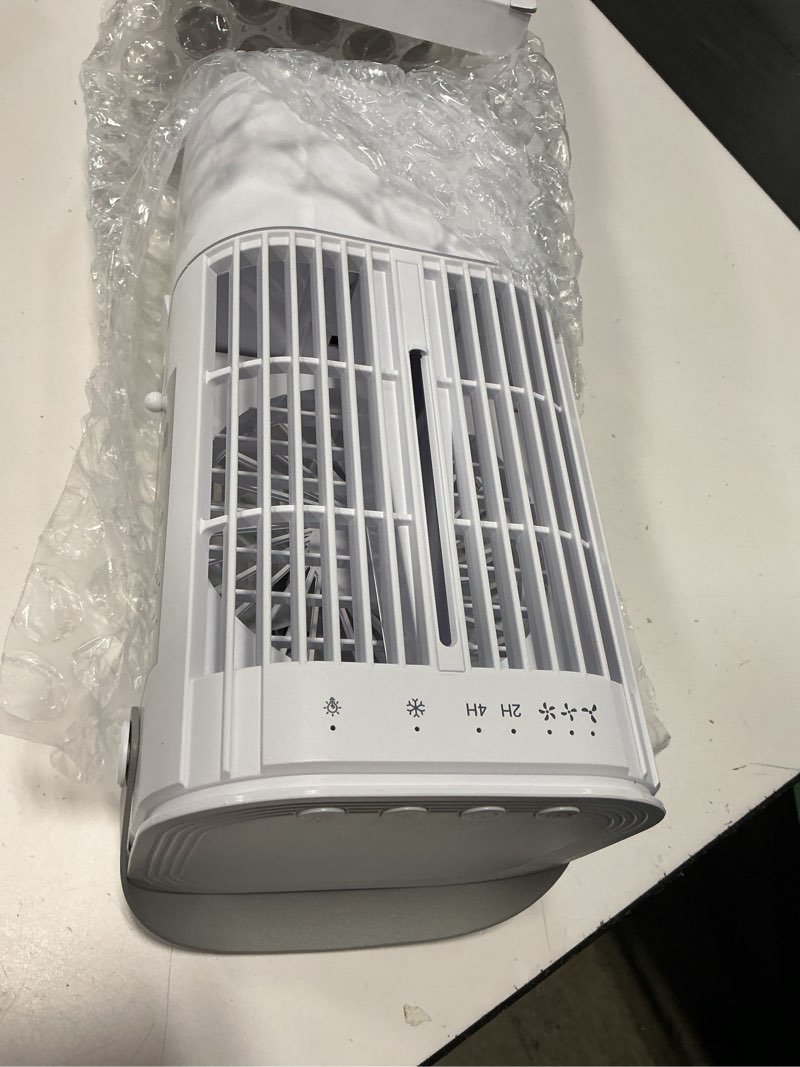 Condition photo showing Good Condition for portable air conditioners 4-in-1 mini small air conditioner evaporative air cooler fan with 1000ml water tank 3 speeds 7 led lights personal mini ac with timer for bedroom desktop home office (white)