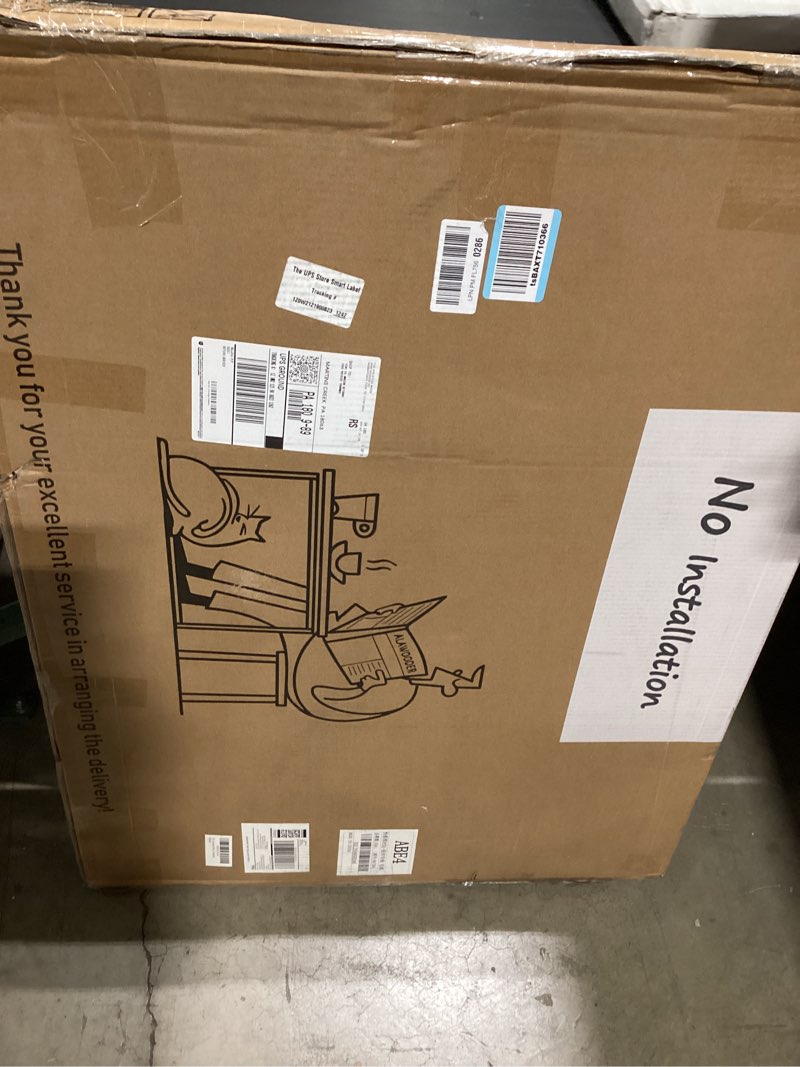Condition photo showing New/Like New for folding desk - 39.4” wood top foldable desk for small spaces | no assembly required compact desk for home office, writing, and study beige 39.4"w x 19.7"d
