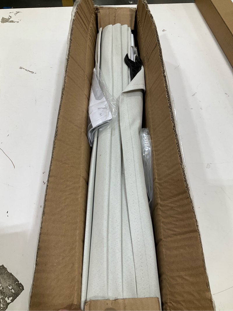 Condition photo showing Good Condition for no drill top down bottom up roman shades for windows, 21" w x 64" h, natural natural 21" w x 64" h