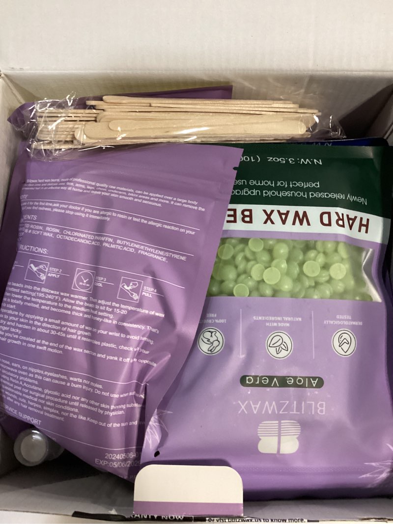 Condition photo showing New/Like New for BLITZWAX Brazilian and Bikini Waxing Kit for Women, Hard Wax Warmer for Face, Legs, and Body, At Home Hair Removal Kit, Beginner Friendly, Quick Heating, Frost Reverb Digital Wax Pot