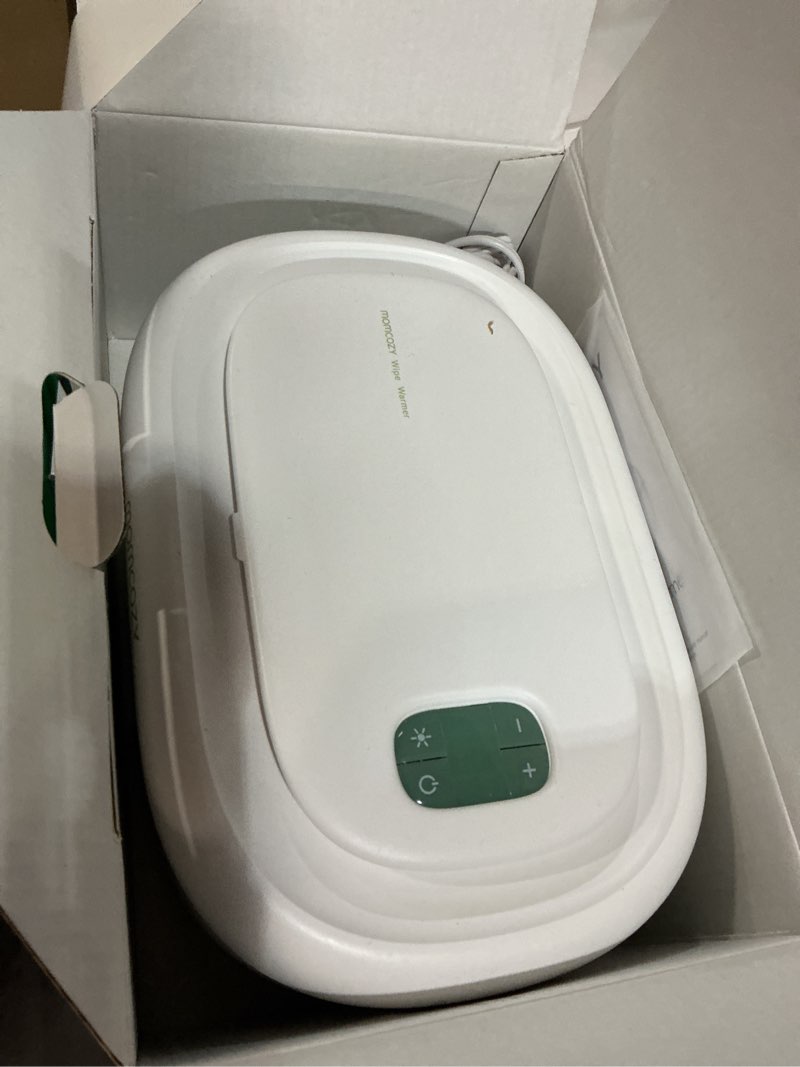 Condition photo showing New/Like New for momcozy baby wipe warmer, innovative spring design, large capacity wipes dispenser, fast and even heating, 4 modes of temperature heating control, diaper wipe warmer with night light classic ww01 60-80pcs green
