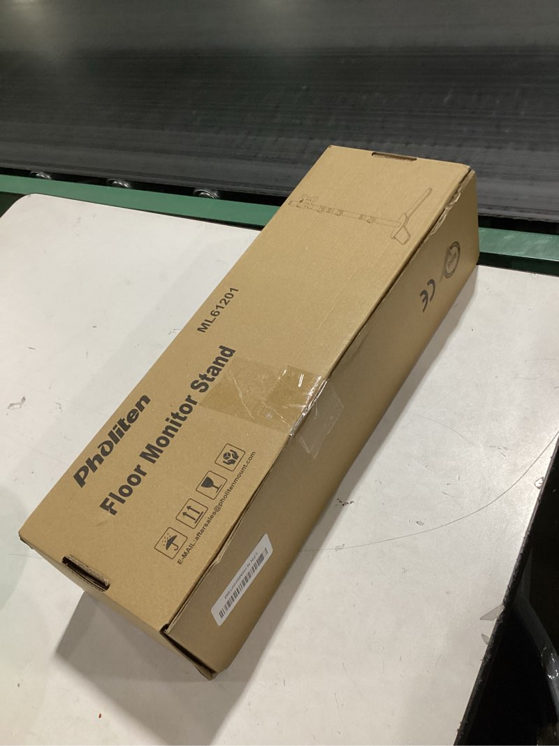 Single Tall Monitor Mount, Extra Long Computer Stand with 47 inch Pole, Floor Computer Stand, Free-S