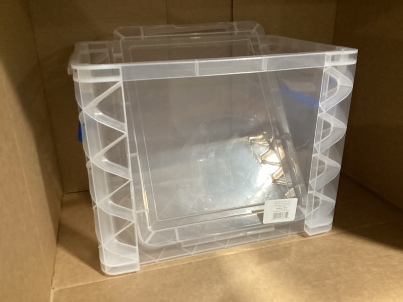 Condition photo showing As Is for Advantus Super Stacker File Box, Letter Size, Clear (36872)