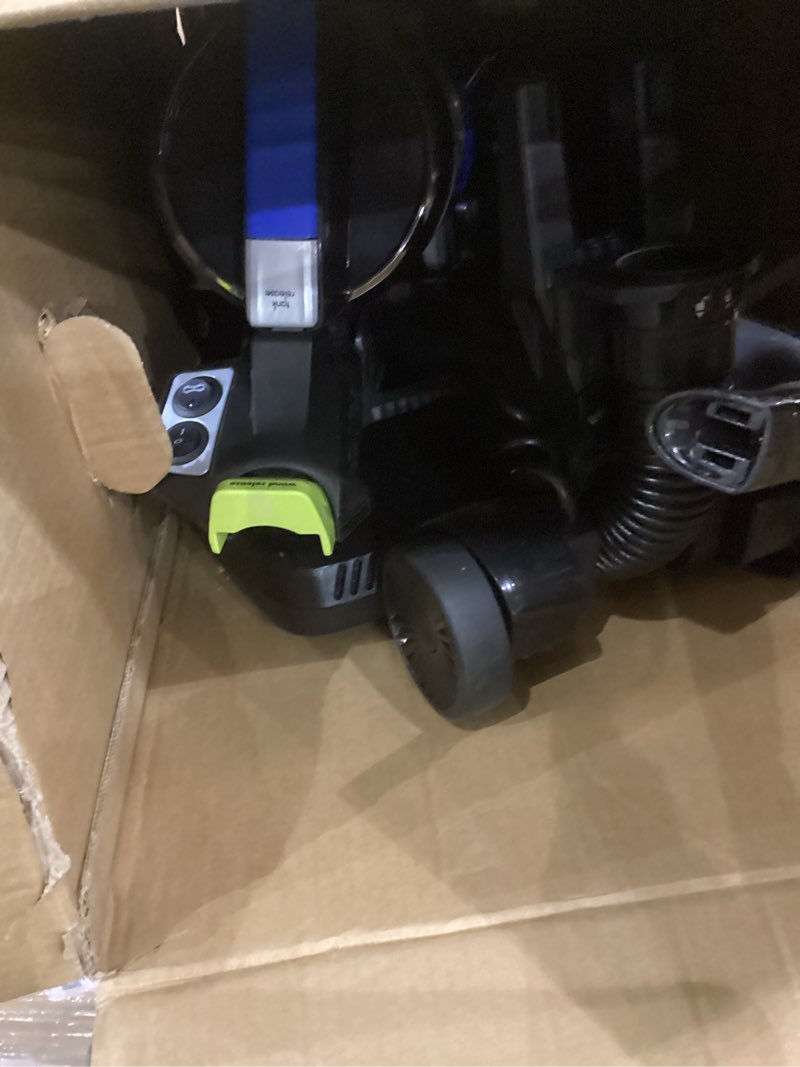 Condition photo showing As Is for Bissell Pet Hair Eraser Turbo Rewind Vacuum, Lightweight, Automatic Cord Rewind, Tangle-Free Brush Roll, Headlights, Powerful Pet Hair Pickup, SmartSeal Allergen System, Blue, 27909