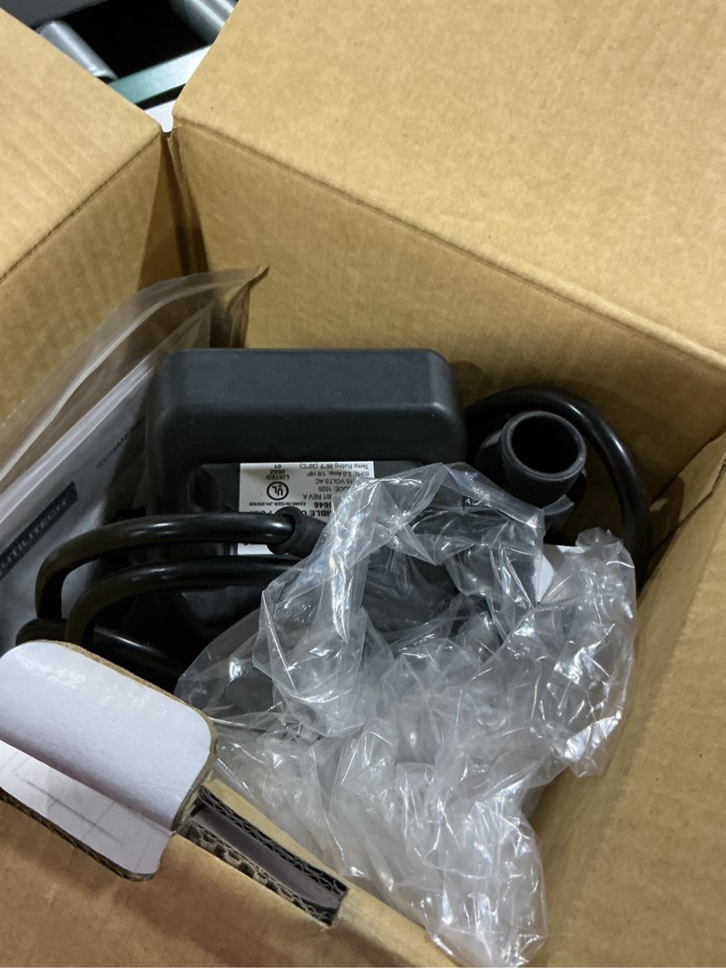 Condition photo showing As Is for utilitech 1/6-hp 115-volt 25-gpm thermoplastic submersible utility pump