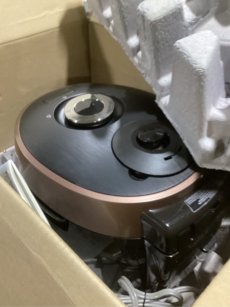 Condition photo showing Good Condition for cuckoo high pressure rice cooker 6-cup uncooked / 12-cup cooked with nonstick inner pot, versatile rice maker with 12 menu options and steam plate, fuzzy logic tech, voice guide, black (crp-p0609s) 6 cup black