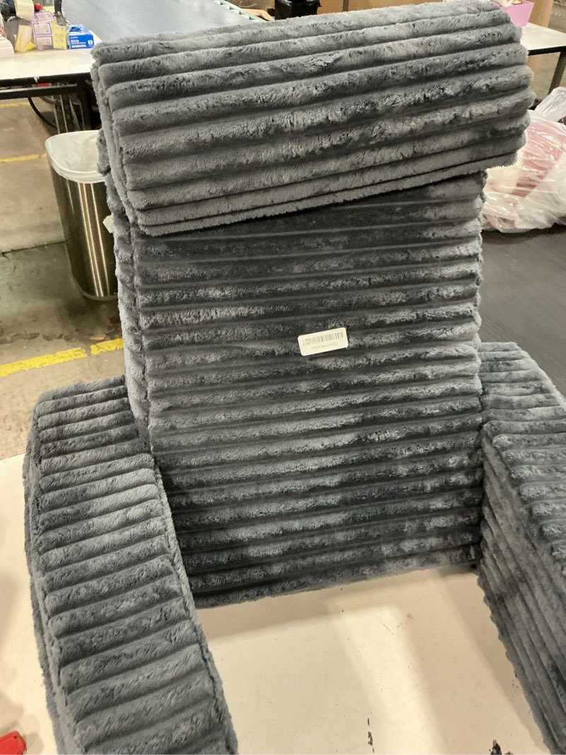 Condition photo showing Good Condition for ENITYA Reading Pillow for Sitting in Bed Adult, 24in XXL Back Pillow for Bed Sitting up, Big Pockets & Built-in Arms, Back Support Chair Pillow for Watching TV/Reading/Gaming/Resting/Post Surgery,Grey Dark Grey XXL(Above 5'11")