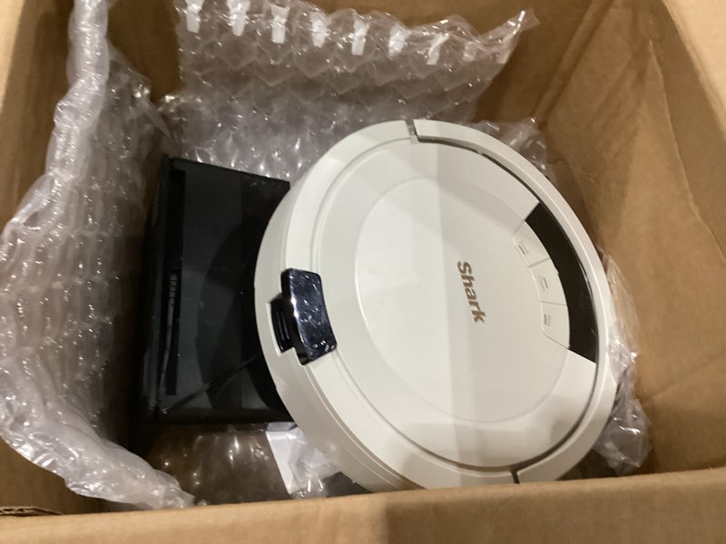 Condition photo showing As Is for Used not tested Shark AV752 ION Robot Vacuum, Tri-Brush System, Wifi Connected, 120 Min Runtime, Works with Alexa, Multi Surface Cleaning, White ION Robot (White)