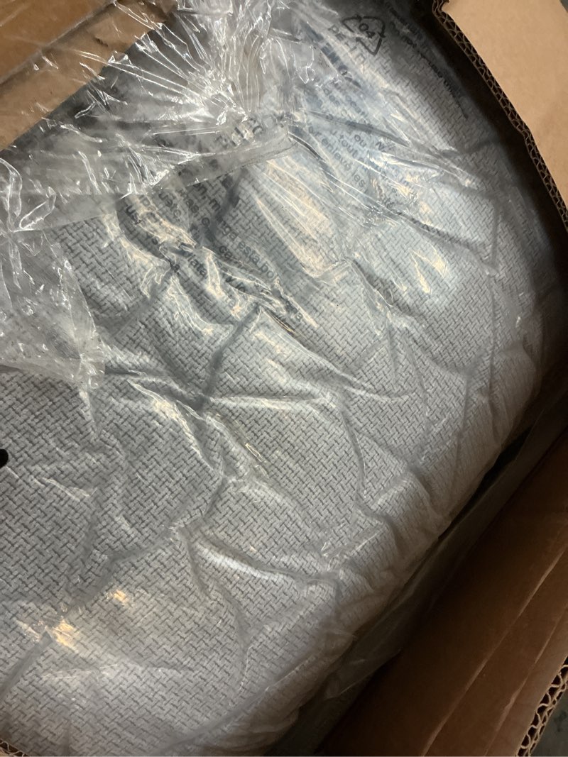 Condition photo showing As Is for marsail 89" couch, 3-seater modern sofa with deep seats, comfy upholstered linen sofas for living room, apartment, light grey. ( incomplete box 2 of 2 only )