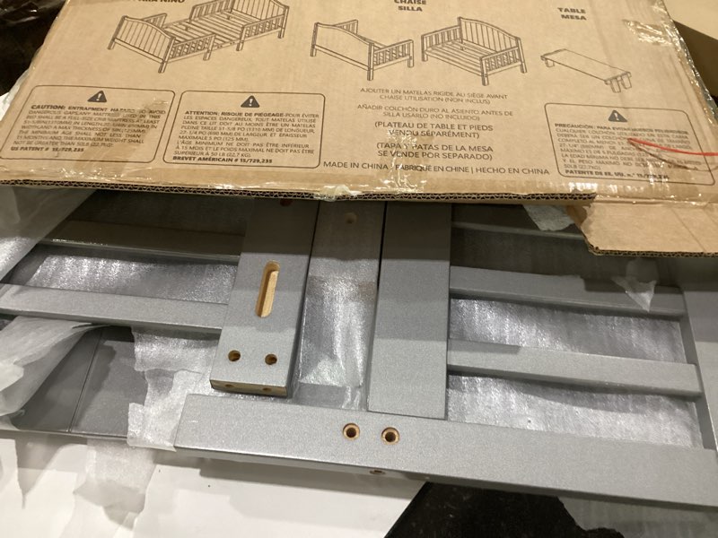 Condition photo showing New/Like New for Dream On Me 3-in-1 Convertible Toddler Bed - Steel Gray,