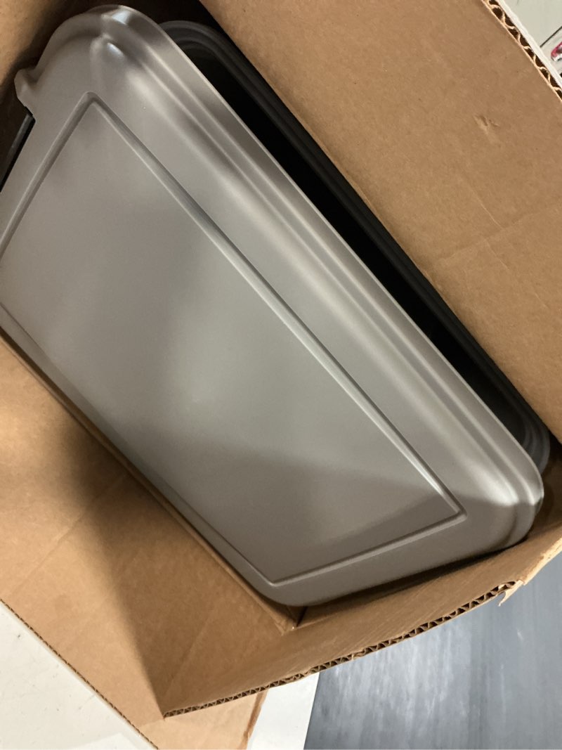 Condition photo showing Good Condition for amazon basics 3-piece airtight pet food storage container combo with scoop, bpa free, removable wheels, 33 qt + 12 qt 45 qt (33 qt + 12 qt)
