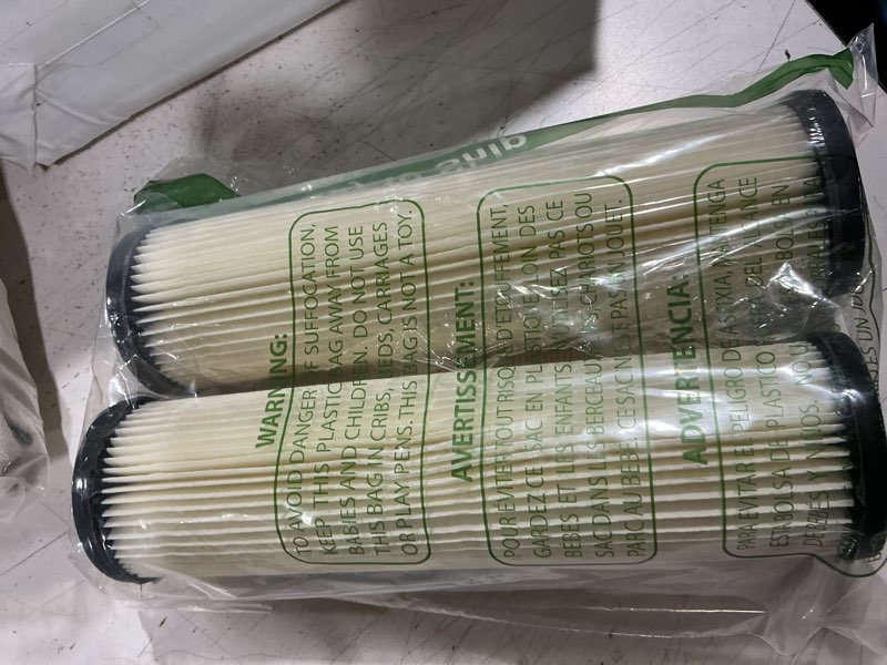 Condition photo showing As Is for pentair omnifilter rs1 sediment water filter, 10" standard whole house pleated cellulose replacement cartridge, 10" x 2.5", 20 micron, pack of 2