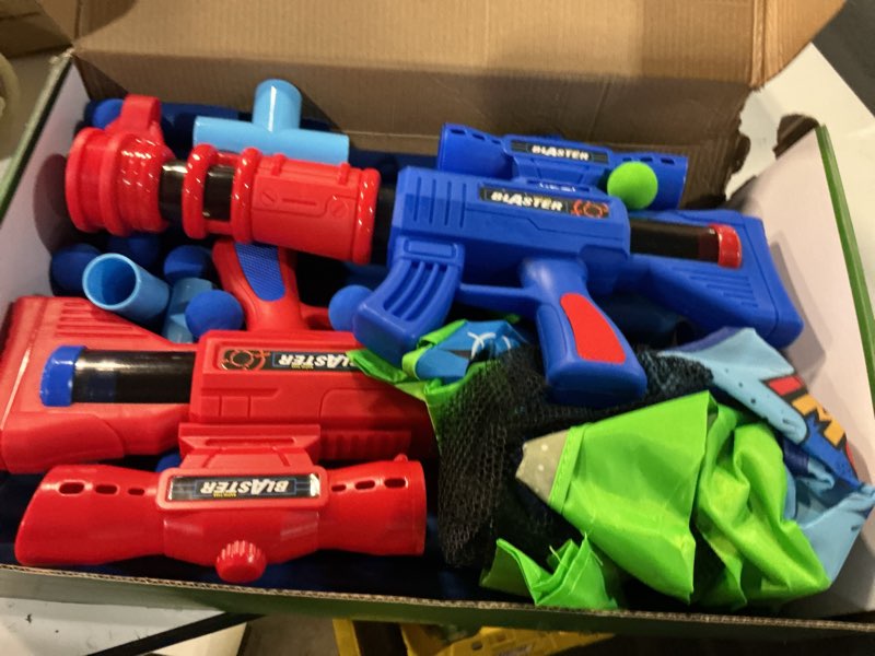 Condition photo showing Good Condition for springflower shooting game toy for 6 7 8 9 10+ years olds boys,2pk foam ball popper air toy guns with standing shooting target,24 foam balls, for kids