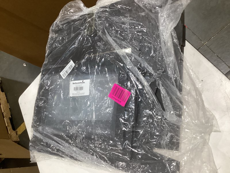 Condition photo showing As Is for restaurantware cater tek 17.9 x 12.3 x 3.2 inch baked goods boxes 10 greaseproof pastry boxes - window lids insert tab lock black paper catering boxes easy assembly for charcuterie or cupcakes black 18" x 12 1/4" 10