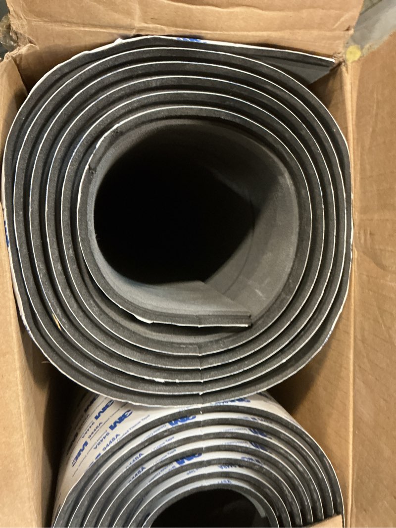 Condition photo showing Good Condition for oceanbroad eva foam boat flooring with 3m adhesive backing marine self-adhesive decking 96''x45.6''/36''/28.8''/16.8'', 48''x16.8'' faux teak sheet for jon boats swim platform helm pad rv floor dark gray with black seam lines 96''l x 28.8''w(2pack-38.4sqft)