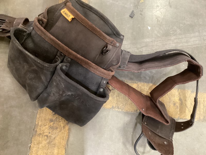 Condition photo showing As Is for  dewalt framer leather tool belt