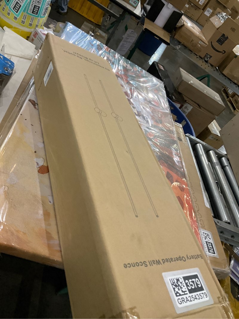 Condition photo showing New/Like New for BLUEYE 10400mAh Battery Operated Wall Sconce Set of Two,Remote Control,3CCT,No Flicker Picture Light,Aesthetics Decor,Black Aluminum,for Living Room,Hallway,Bedroom,Non-Hardwired,2Packs,24-Inch 24-inch Black