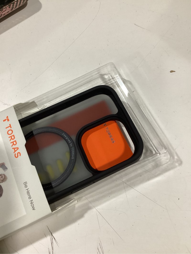 Condition photo showing Good Condition for TORRAS for iPhone 16 Pro Case Translucent Matte Black | Compatible with MagSafe, Military Grade Drop Protection, Stronger Magnetic, Shockproof Airbag, Camera Control, Color Buttons, Slim Anti-Scratch Black for iPhone 16 Pro