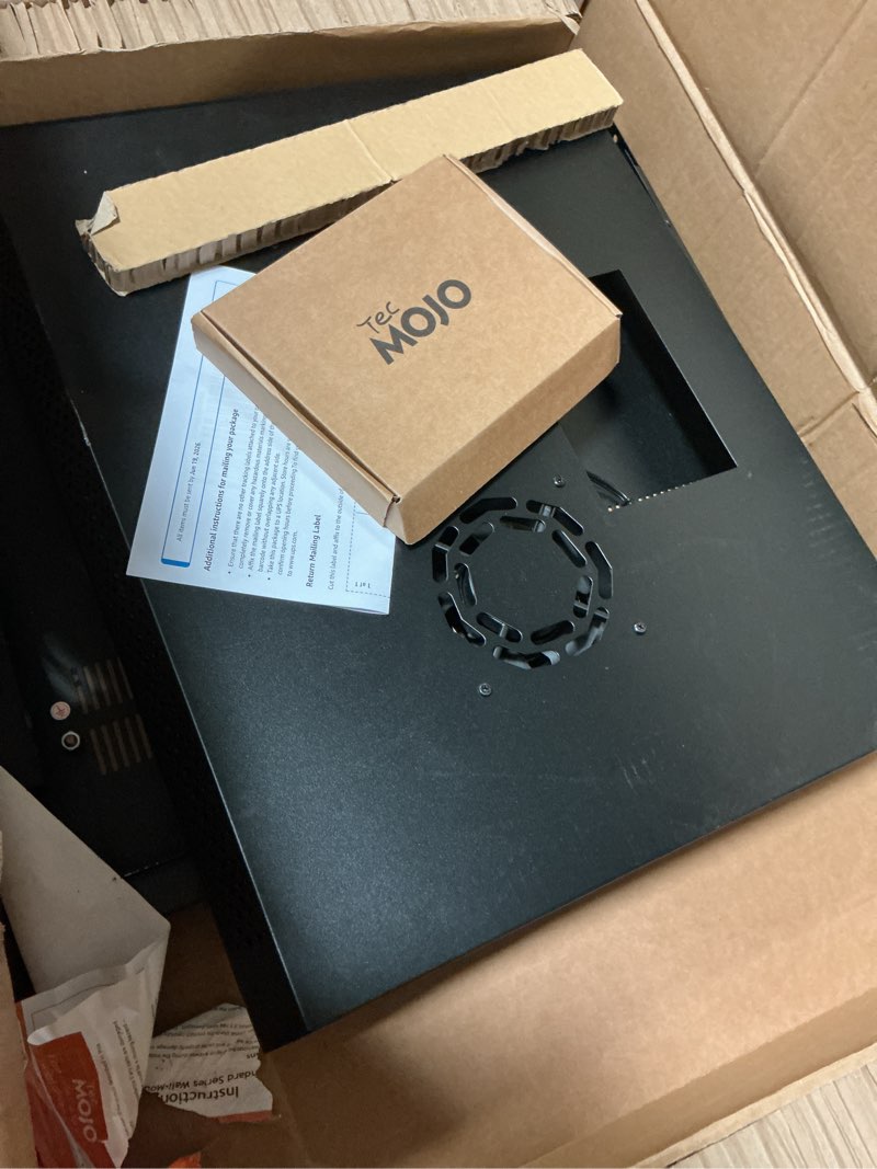 Condition photo showing Good Condition for tecmojo 18u wall mount rack network cabinet for 19" it equipment,with lockable mesh door and side panels,cooling fan,black,17.7inch depth for av/computer/electronics equipment data rack
