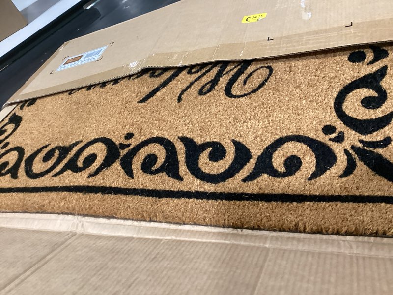 Condition photo showing Good Condition for Calloway Mills 102242436 Breaux Welcome Doormat, 24" x 36", Natural/Black