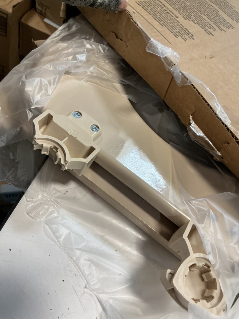 Condition photo showing As Is for bemis 500ec 068 molded wood round toilet seat with easy clean and change hinge, 1 pack, fawn beige fawn beige round