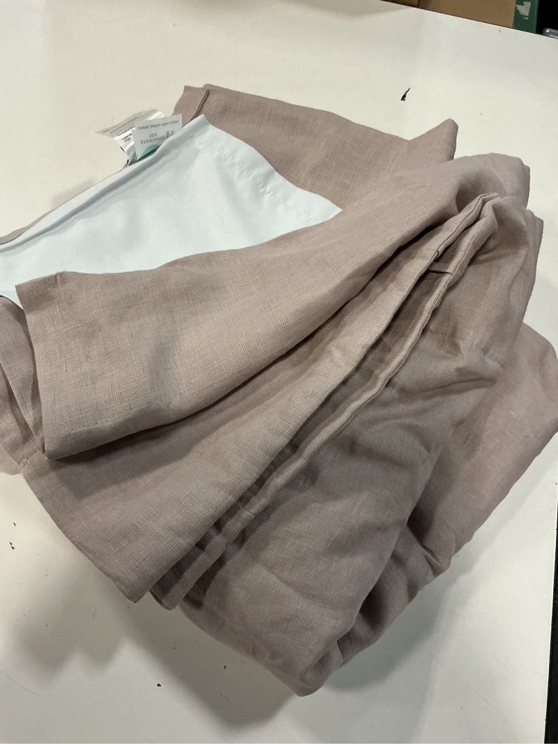 Condition photo showing Good Condition for european linen true blackout curtain, 48x96, rose quartz
