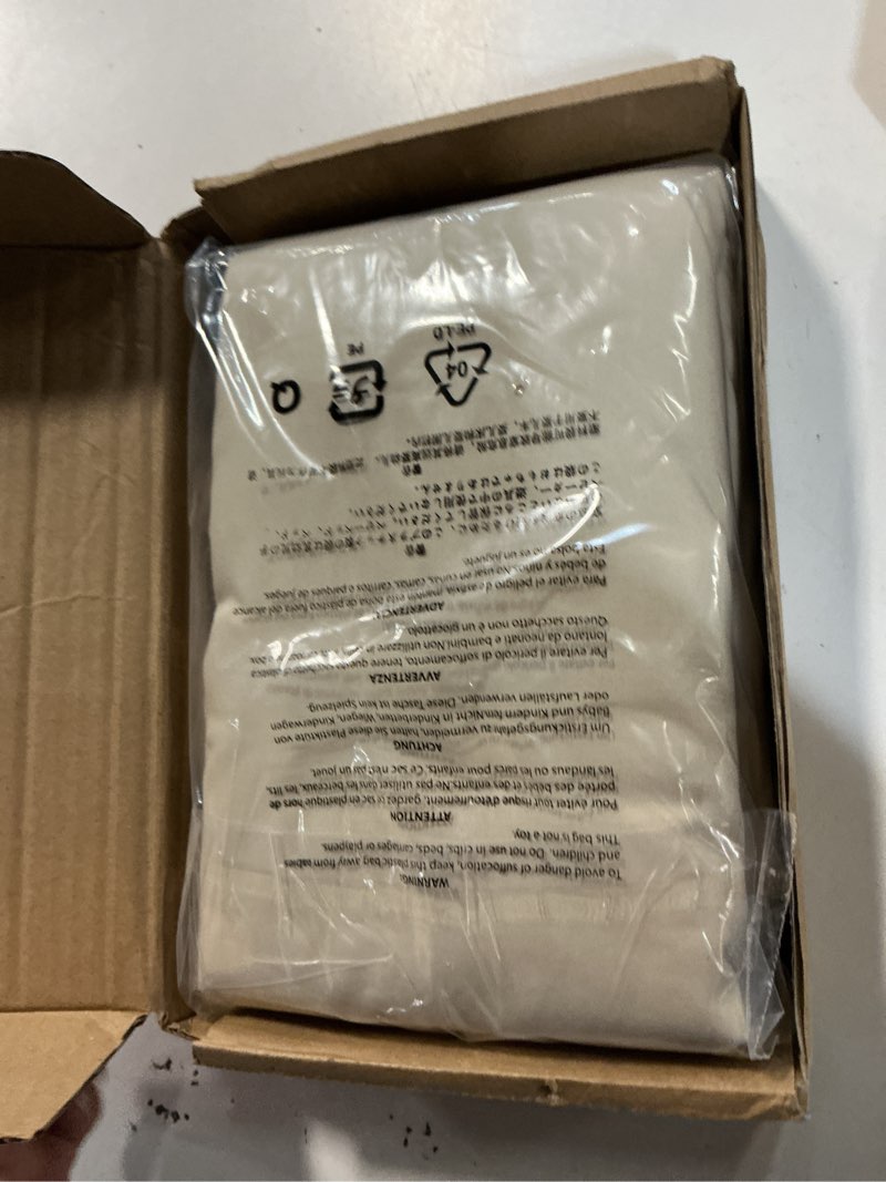 Condition photo showing Good Condition for amazon basics lightweight pleated bed skirt, queen, beige, beige