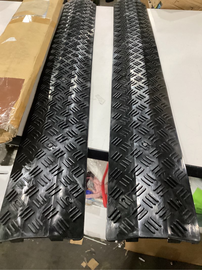Condition photo showing Good Condition for medium 2 pack - floor cord cover cord protector drop over drop trak cable ramp for office warehouse - black
