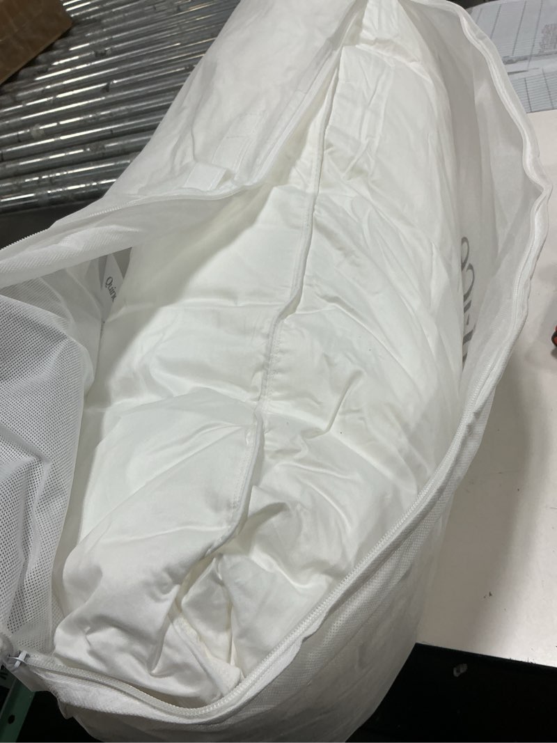 Condition photo showing As Is for premium down alternative pillow, king, medium