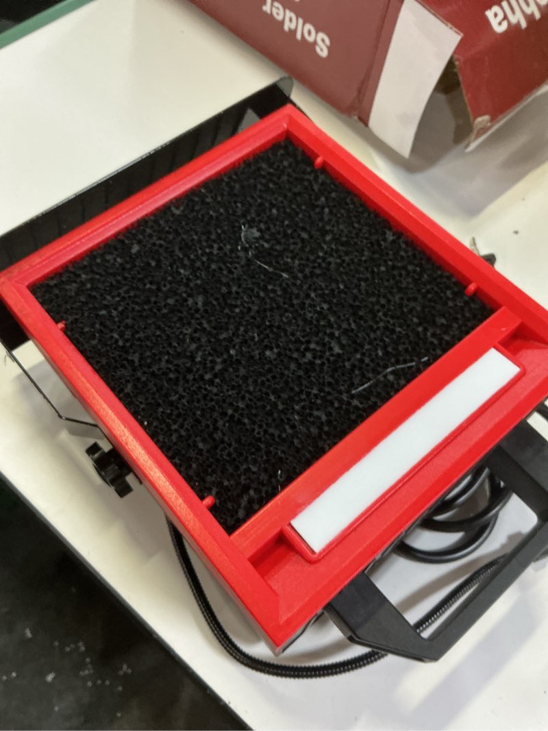 Condition photo showing As Is for buhobha solder fume extractor with led light & 2 helping hands, solder fan with adjustable angle bracket, smoke absorber suitable for soldering, diy and more